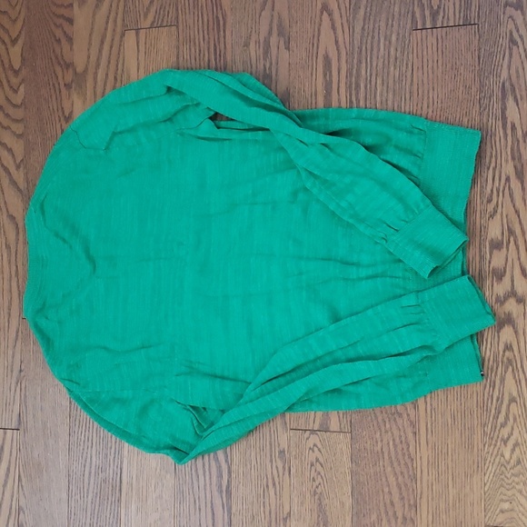 Tommy Hilfiger Green Linen/Cotton Long Sleeve - Picture 6 of 6